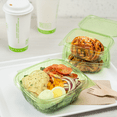 thumbnail image 3 of Karat Earth 12oz PLA Hinged Deli Container, Green - 200 pcs, 3 of 7