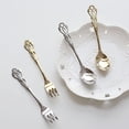 thumbnail image 2 of EeaseMX 1 juego de vajilla de cocina con tenedor y cuchara ingleses, utensilios para comer, vajilla retro, 2 of 7