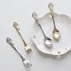 thumbnail image 4 of EeaseMX 1 juego de vajilla de cocina con tenedor y cuchara ingleses, utensilios para comer, vajilla retro, 4 of 8