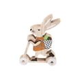 thumbnail image 2 of JeashCHAT Easter Bunny Decorations, Easter Gifts, Wooden Rabbit Riding Bicycle Tabletop Centerpiece, Cute Bunny Figurine for Spring Easter Party Home Mantel Decor, Orange, 2 of 7