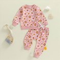 thumbnail image 2 of NOLDARES Baby Girl Clothes Toddler Girl Outfits Ruffle Shirt Pants Cute Infant Outfit Set Baby Girl Fall Winter Clothes(Red,12-18 M), 2 of 4