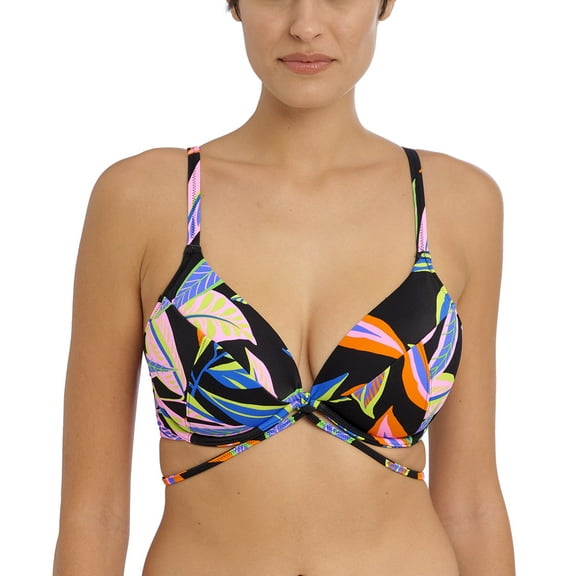 Freya Desert Disco Super Plunge Underwire Bikini Top (204727),36G,Multi