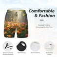 thumbnail image 3 of Disketp Butterflies In Flower Field for Men's Double Layer Sports Swim Trunks,Stretchy Swim Trunks,Perfect for Swimming, Beach & Sports Activities-XX-Large, 3 of 6