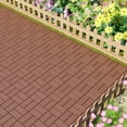 thumbnail image 4 of Holaki Interlocking Deck Tiles, 44 Pcs, 12 x 12 in, Polypropylene, Brown Lines Square Panel, 4 of 10