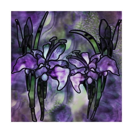 Handmade Stained Glass Art - Stained Glass Orchids Print Wall Art By Mindy Sommers