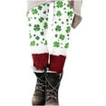 thumbnail image 6 of lcziwo St Patricks Day Running Leggings for Women Casual High Waisted Tummy Control Yoga Pants Novelty Shamrock Clover Print Soft Stretchy Tights Red XL, Ofertas Flash, 6 of 8