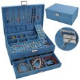 thumbnail image 2 of Amaiiu Jewelry Storage Box Necklaces Earrings Ring Bracelets Bangles Organizer Case Home Bedroom Jewellery Holder for Light Blue, 2 of 10