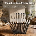 thumbnail image 4 of 10pcs Face Paint Brushes Set – Professional Paint Brushes for Face Painting, Body Makeup, Acrylic, Watercolor, Oil – Cosplay Party – Portable Storage Case, 4 of 8