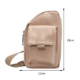 thumbnail image 3 of Bolso De Pecho Bolso de pecho Casual Fashion Lady Crossbody Bag Cuero de PU para deportes de viaje (caqui), 3 of 8