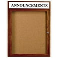 thumbnail image 5 of Aarco Products WBC4836RH 36 in. W x 48 in. H Enclosed Bulletin Board with Header - Walnut, 5 of 6