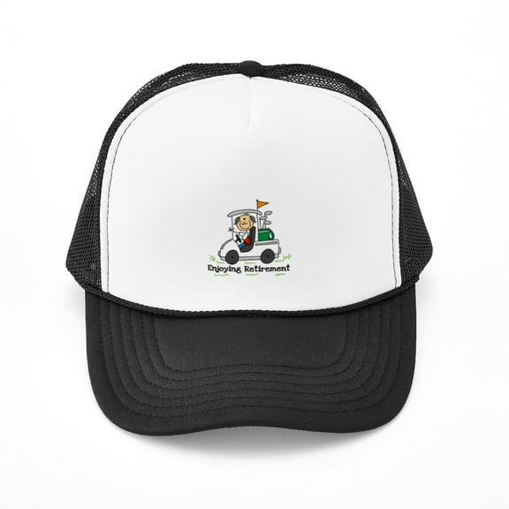 CafePress - Retired And Golfing - Adjustable Unisex Printed Trucker Hat with Mesh Back