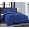 thumbnail image 2 of Duvet Cover Queen [3-Piece, Navy] - 1 Comforter Protector with Zipper Flap and 2 Pillow Shams - Hotel Luxury 1800 Brushed Microfiber - Ultra Soft, Cool and Breathable Comforter Cover, 2 of 6