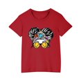 thumbnail image 3 of Zwiiyzr Toddler Kids Boys Girls Cotton Shirts for 3-10 Years Trendy Cute Round Neck Print Tee Short Sleeve Top Red, 3 of 6