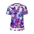 thumbnail image 5 of Wukai Flying Butterflies Print Men's Short-Sleeved Mesh T-Shirt,Quick-Dry Short Sleeve Workout T-Shirt-4X-Large, 5 of 8