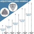 thumbnail image 7 of Wall Cleaner Mop with Long Handle,Baseboard Cleaner ,with Extension Pole and 6PCS Replaceable Microfiber Head Pads for Home Cleaning, 7 of 7