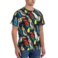 thumbnail image 2 of Bixox Men's Parrot Printed Short Sleeve Skinny Athletic T-Shirt, 2 of 6