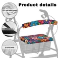 thumbnail image 5 of HELLHERO Retro Colourful Pop Floral Rollator Walker Seat and Backrest Rollbar Covers Set Seat Back Covers and Elderly Stretchable Material Reusable and Elderly Adults, 5 of 7