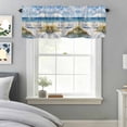 thumbnail image 3 of Summer Seaside Beach Chair Sun Umbrella Valances for Windows,Kitchen Valance Rod Pocket Short Curtain, Ocean Ship Valance Curtain Window Valances for Bedroom Bathroom Living Room 42x12in, 3 of 9