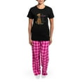 thumbnail image 4 of CafePress - Airedale Terrier Lover Women's Dark Pajamas - Women's Short Sleeve Print T-Shirt and Pants Dark Cotton Pajama Set, 4 of 7