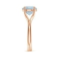 thumbnail image 3 of Angara Natural 2.3 Ct. Aquamarine Solitaire Ring in 14K Rose Gold for Women (Ring Size: 12), 3 of 10