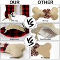 thumbnail image 4 of medias navideñas para perros, medias de arpillera con forma de hueso grande para mascotas, medias clásicas colgantes para decoraciones navideñas, 4 of 5