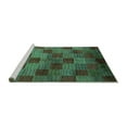 thumbnail image 2 of Ahgly Company Machine Washable Indoor Rectangle Oriental Turquoise Blue Modern Area Rugs, 5' x 8', 2 of 4