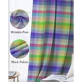 thumbnail image 3 of Slate Blue Plaid Blackout Curtains for Bedroom Living Room Darkening Curtains 54 Inch Long Colorful Vintage Check Farmhouse Short Curtain for Small Window Treatment Insulated Grommet Drapes 42"x54"x2, 3 of 9