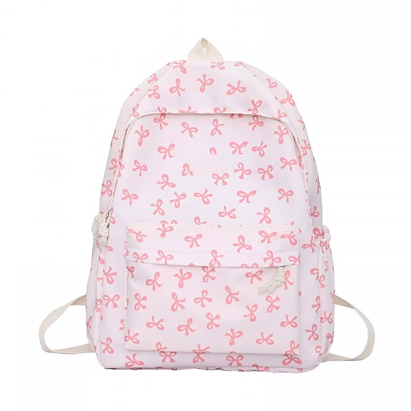GASTROPOD Cute Bows Backpack Aesthetic Backpack for Women Kawaii Backpack Nylon Laptop Bag Travel Backpack