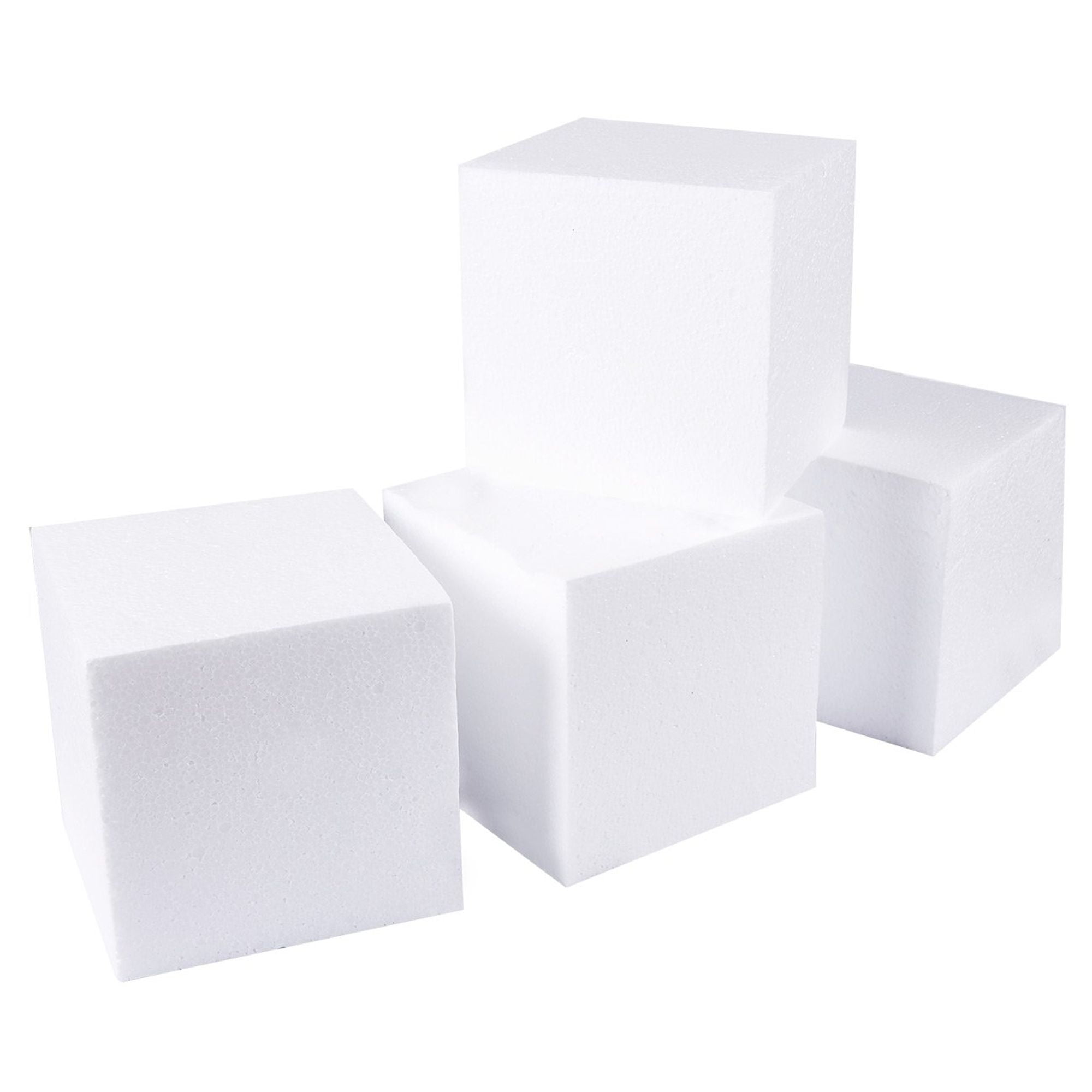 Craft Foam Cube 4Pack Square Polystyrene Foam Block Foam Brick for Sculpture, Modeling, DIY