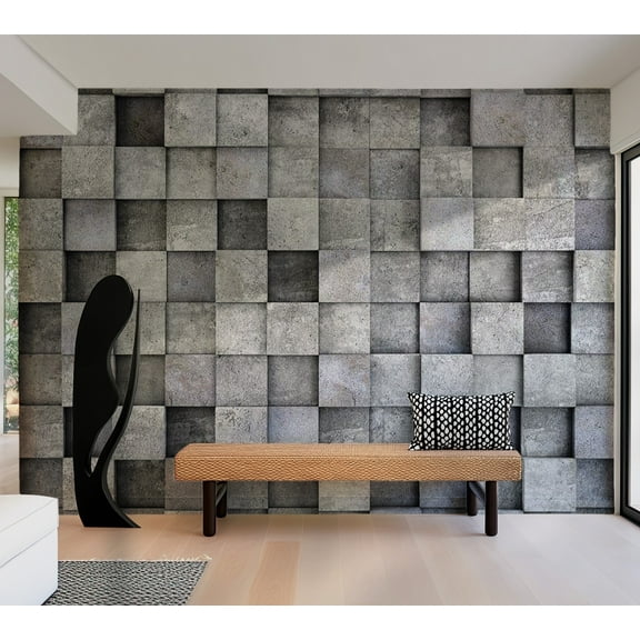 Tiptophomedecor Background & Patterns Wallpaper Wall Mural - Concrete Cubes