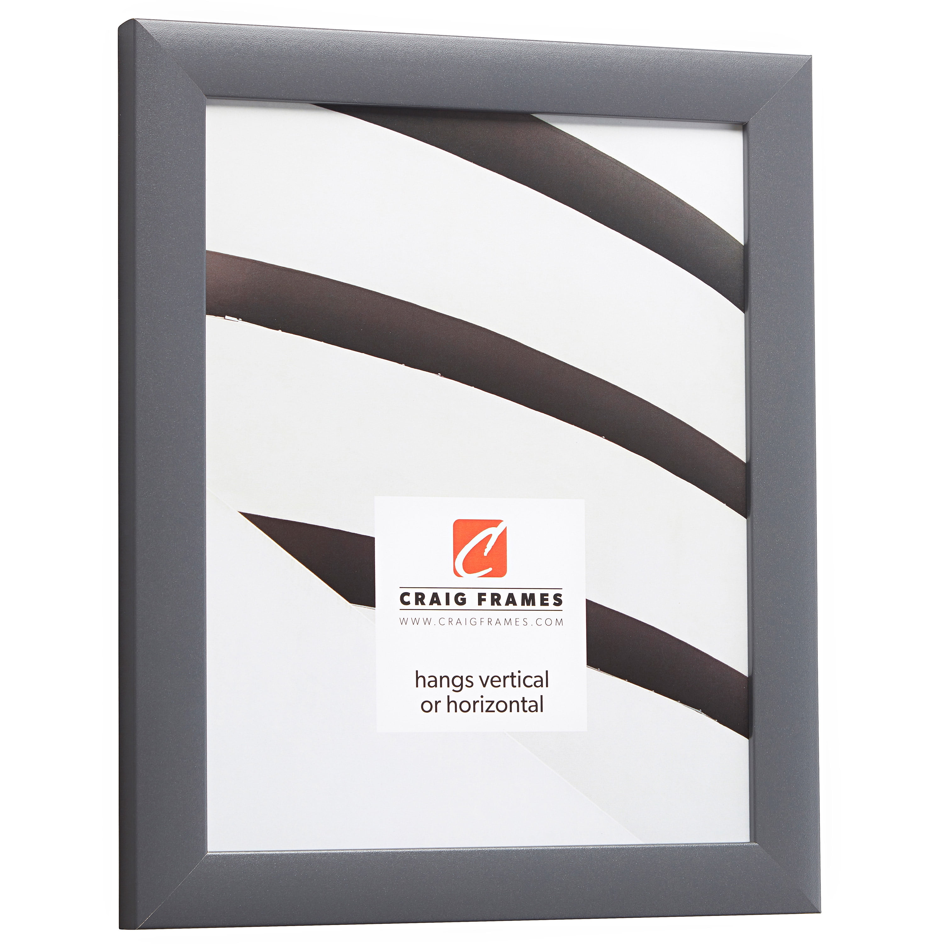 Craig Frames 23247635 18x24 inch Grey Picture Frame Matted for a 12x18 Photo