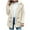 Beige, variant on Womens Sherpa lined Coat Button Down Fleece Plush Jacket Casual Loose Fall Winter Outwear with Pockets