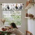 thumbnail image 6 of Rustic Rooster Kitchen Valances for Windows 60x18 Inch Kitchen Curtains Valances Rod Pocket White Chicken Country Bathroom Window Valances for Window Treatment Decor, 6 of 6
