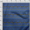 thumbnail image 2 of oneOone Georgette Viscose Fabric Floral & Peacock Block Print Fabric BTY 42 Inch Wide, 2 of 4
