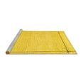 thumbnail image 2 of Ahgly Company Machine Washable Indoor Round Solid Yellow Modern Area Rugs, 6' Round, 2 of 4