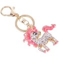 thumbnail image 3 of Crystal Unicorn Keychain Fashion Key Rings Friends Keychain Ornament (Pink), 3 of 8