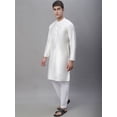 thumbnail image 1 of eloria Men Embroidered White Kurta Pajama for Partywear Festival Kurta Indian Kurta Set Embroidery Design, 1 of 5