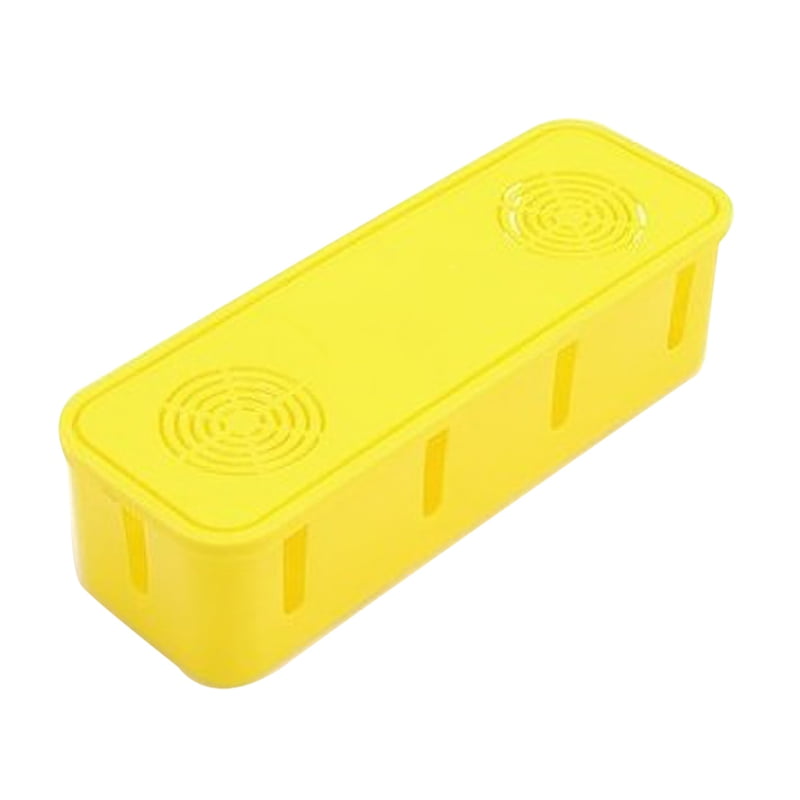 SANWOOD Storage Box,Desk Power Strip Socket Cable Storage Case Box Home