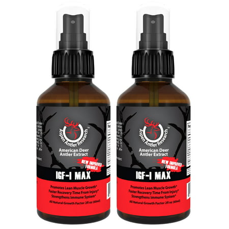 BOGO - Aspen IGF-1 Max - Deer Antler Spray! Two Bottle Pack Of Deer Antler (Best Deer Antler Supplement)