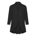 thumbnail image 4 of ClodeEU Women's Open Front 3/4 Sleeve Lightweight Cardigan,Casual Short Slim Top Black,Women's Plus L, 4 of 9