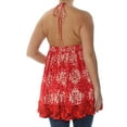 thumbnail image 4 of FREE PEOPLE Womens Red Printed Sleeveless Halter Tunic Top XS, 4 of 4