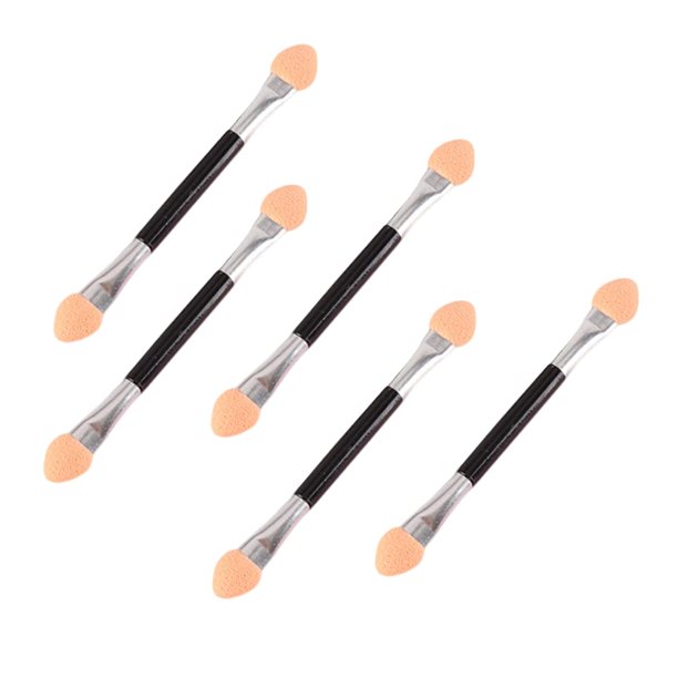 Pincel para sombras de ojos, 5 piezas de pincel de esponja para sombras de ojos, pincel para sombras de ojos, color de doble cara, aplicador de sombras de ojos desechable, pincel para sombras de ojos