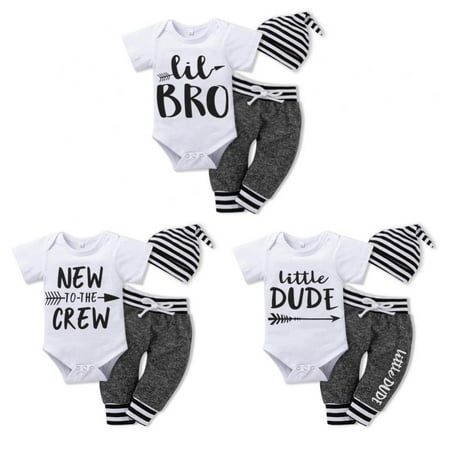 

GYRATEDREAM Infant Baby Boys Summer Outfits Short Sleeve Romper Pants Set for 0-18 Months Baby Boys Clothing