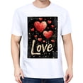 thumbnail image 3 of Basic top Tees For Women Loose Boyfriend ShirtsLove Casual Blouse round neck, 3 of 5