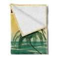 thumbnail image 2 of Retro Soft Flannel Fleece Throw Blanket, Nostalgic Welcome to Cuba Print Classic Car Beach Ocean Palm Trees, Cozy Plush for Indoor and Outdoor Use, 70" x 90", Green Cream Yellow, by Ambesonne, 2 of 5