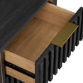 thumbnail image 5 of FITUEYES Mid-Century Modern End Table, Fluted Nightstand for Bedroom, Wooden Side Table with Fluted Panels & 2 Drawers, Black, 5 of 6