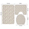 thumbnail image 3 of White Christmas Star and Gift Pattern Bathroom Rugs Sets 3 Piece,Toilet Cover Set,Absorbent Non Slip Bathroom Mats Sets with U-Shaped Contour Rug Toilet Rug Set, 3 of 5