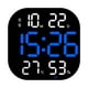 thumbnail image 1 of Reloj digital de pared Gloria con control remoto azul, 1 of 9