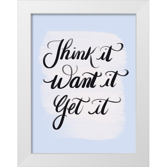 Batista, Dee 19x24 White Modern Wood Framed Museum Art Print Titled - Think It
