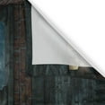 thumbnail image 3 of Ambesonne Gothic Kitchen Curtains, Medieval Castle at Night, 55"x45", Blue Grey and Red, 3 of 3